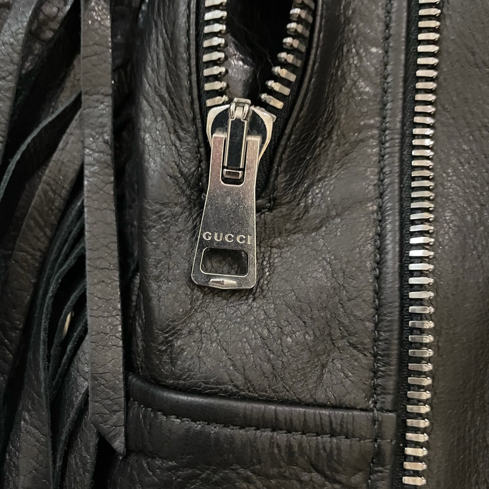 Gucci Punk Leather Biker Jacket Size 44/L - Picture 15 of 16
